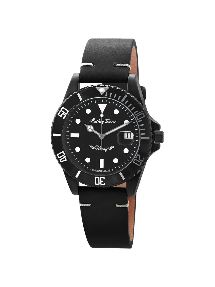Мужские часы Mathey-Tissot Mathy Vintage Auto Automatic с черным циферблатом H901BZNB