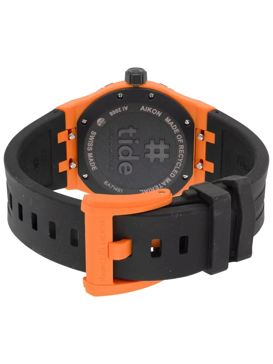 Мужские часы Maurice Lacroix Aikon Tide Quartz с оранжевым циферблатом AI2008-50050-300-0 — изображение 3 из 3