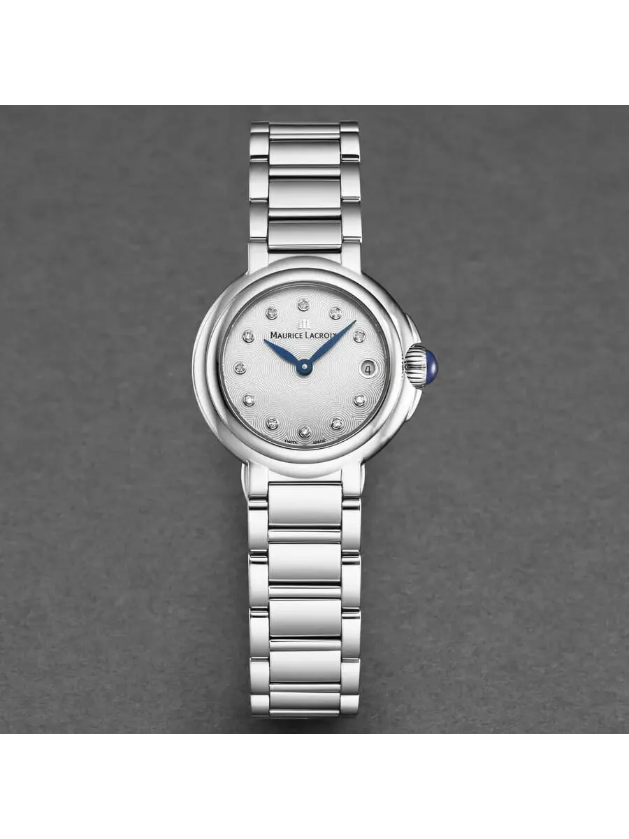 Женские часы Maurice Lacroix Fiaba Quartz с серебристым циферблатом и бриллиантами FA1003-SS002-170-1 — изображение 4 из 4