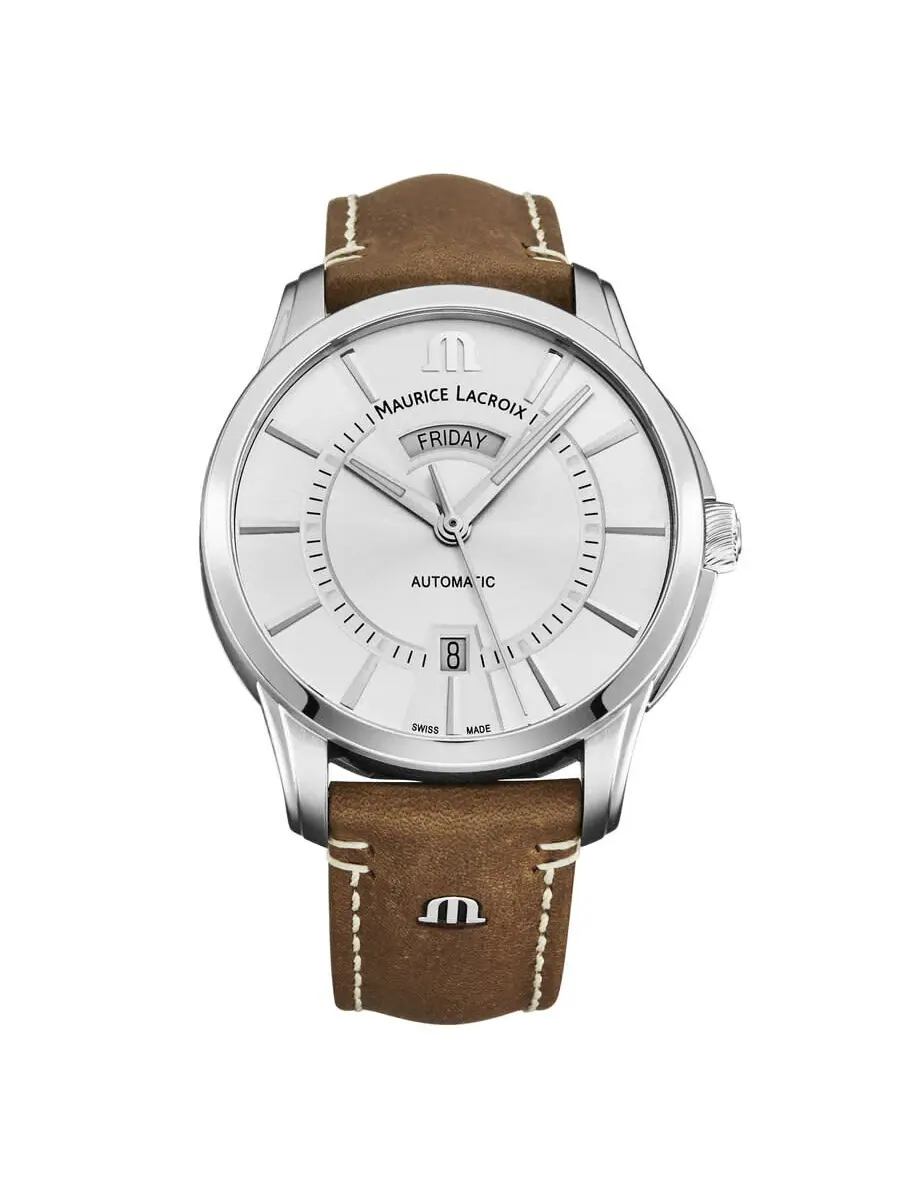 Мужские часы Maurice Lacroix Pontos Automatic с серебристым циферблатом PT6358-SS001-130-2