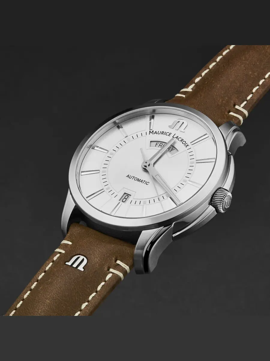 Мужские часы Maurice Lacroix Pontos Automatic с серебристым циферблатом PT6358-SS001-130-2 — изображение 2 из 5