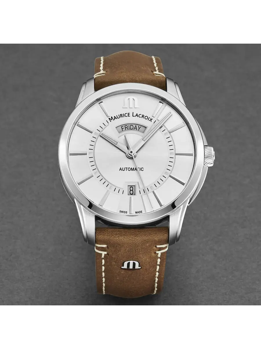 Мужские часы Maurice Lacroix Pontos Automatic с серебристым циферблатом PT6358-SS001-130-2 — изображение 4 из 5