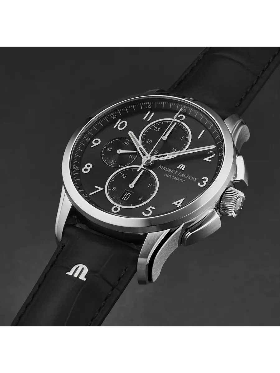 Часы Maurice Lacroix Pontos Chronograph Automatic с черным циферблатом PT6388-SS001-320-2 — изображение 2 из 4