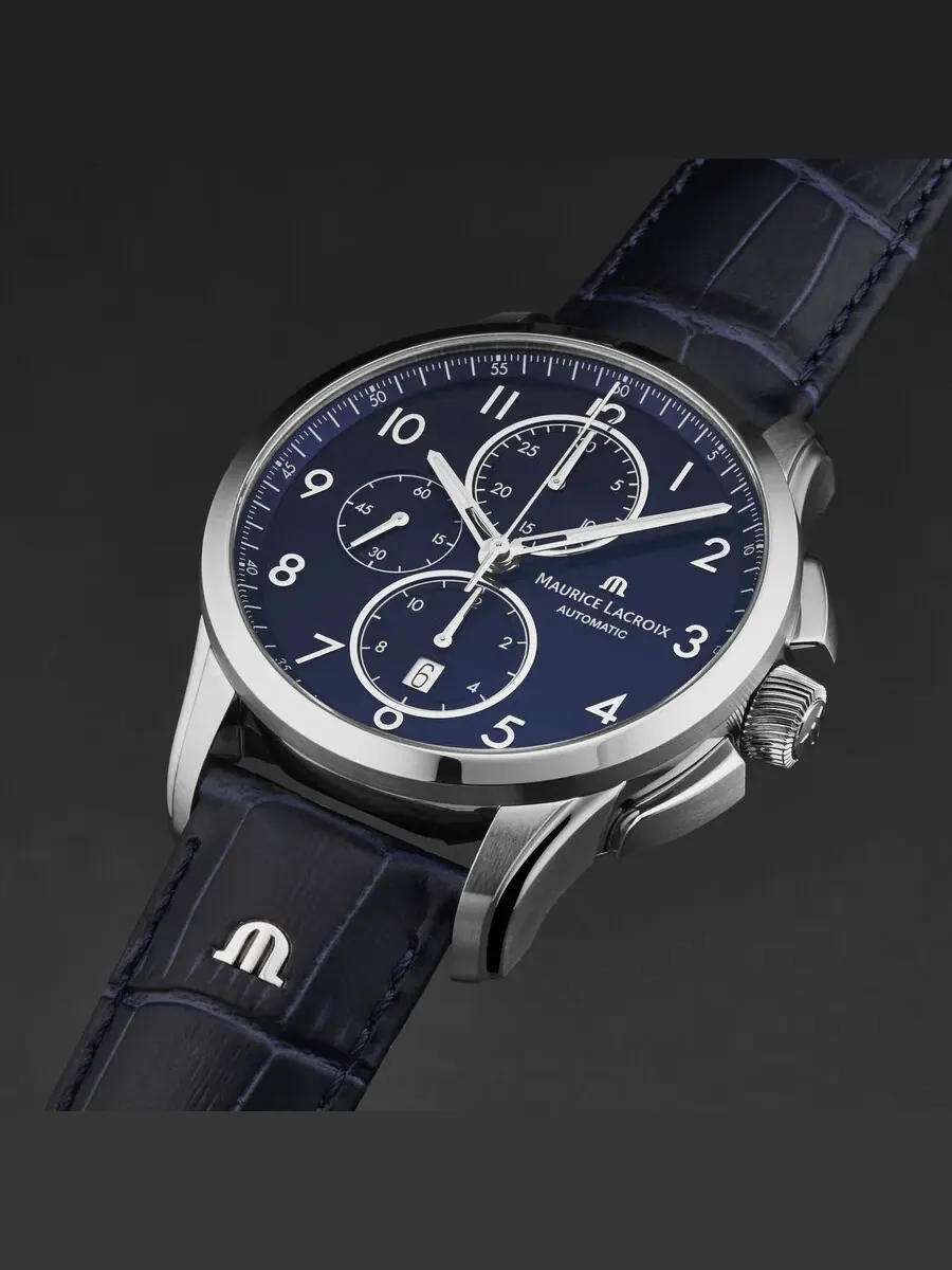 Часы Maurice Lacroix Pontos Chronograph Automatic с синим циферблатом PT6388-SS001-420-4 — изображение 2 из 4