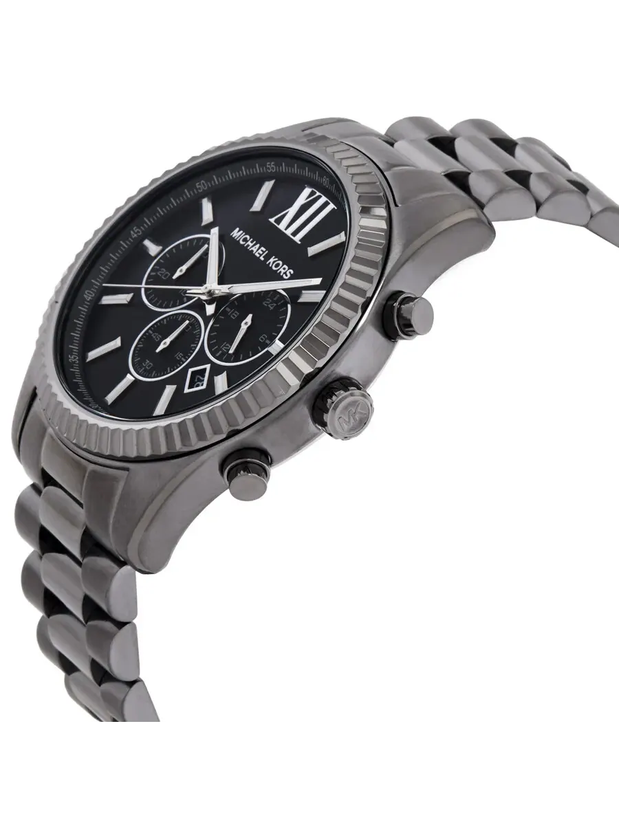 Набор мужских часы и браслет Michael Kors Oversized Lexington Chronograph MK9217SET — изображение 2 из 4, оттенок серый