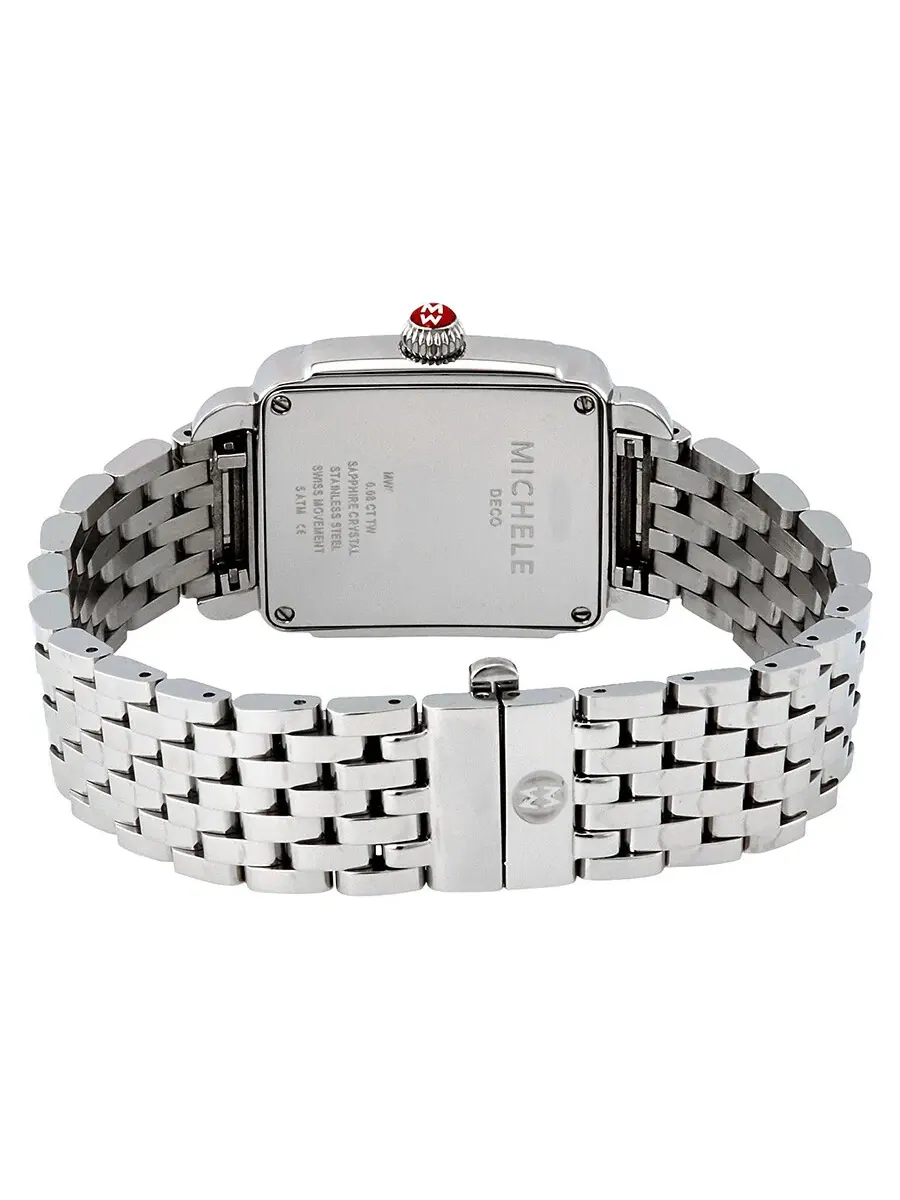 Женские часы Michele Ladies Deco 16 с перламутровым циферблатом и бриллиантами MWW06V000002 — изображение 3 из 4