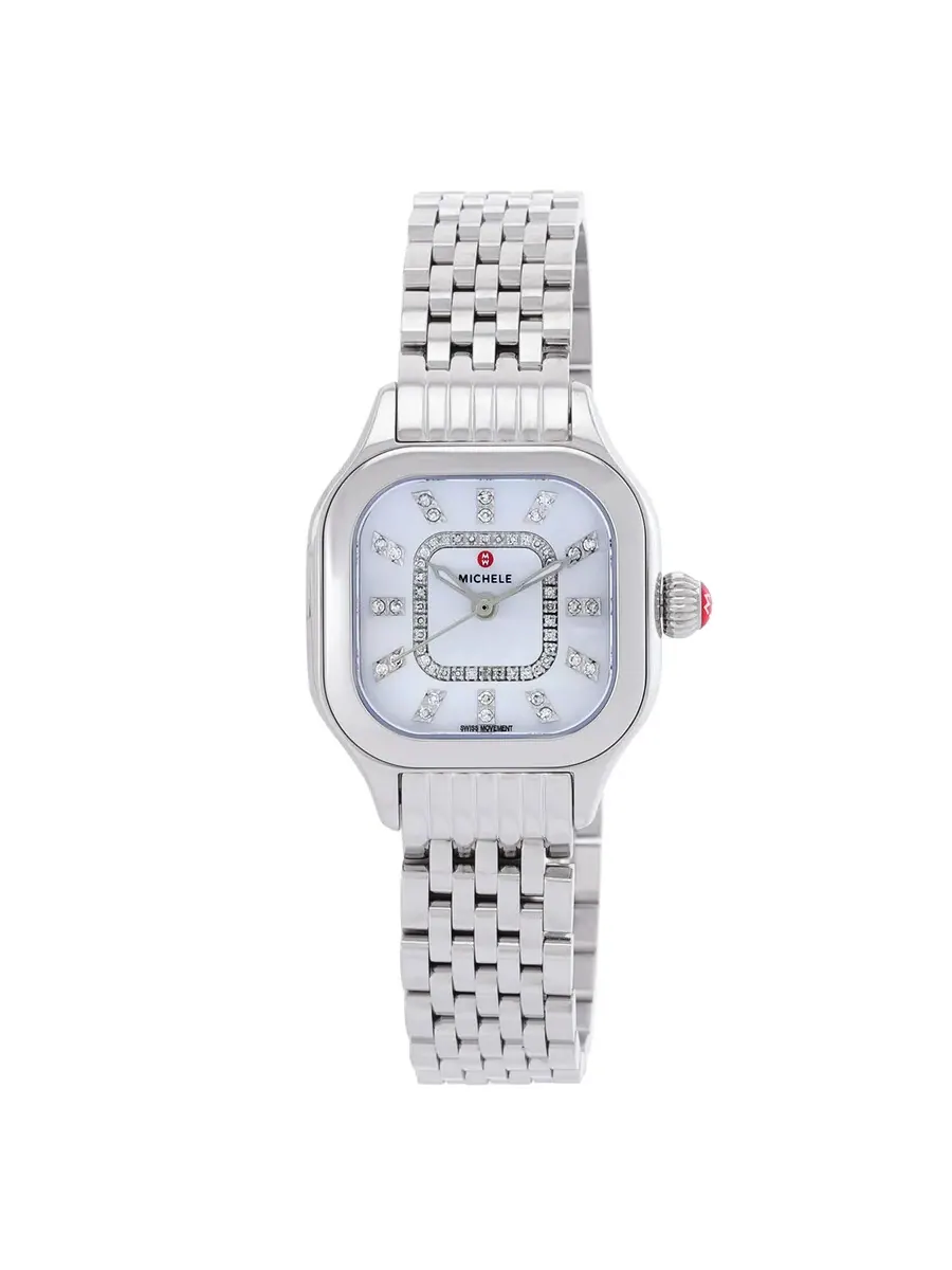Женские часы Michele Meggie Quartz Diamond MWW33B000008 — серебристый