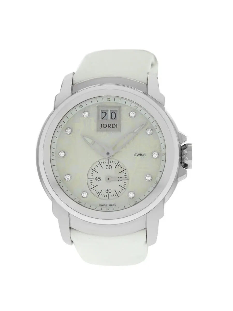 Женские часы Michel Jordi Icon Snow Quartz с белым циферблатом и бриллиантом 4011400203