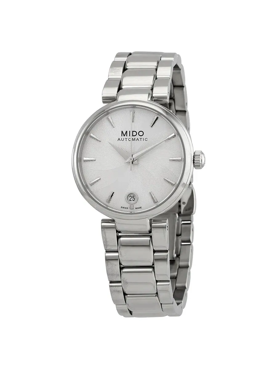 Женские часы Mido Baroncelli Automatic с серебристым циферблатом M0222071103110 — серебристый