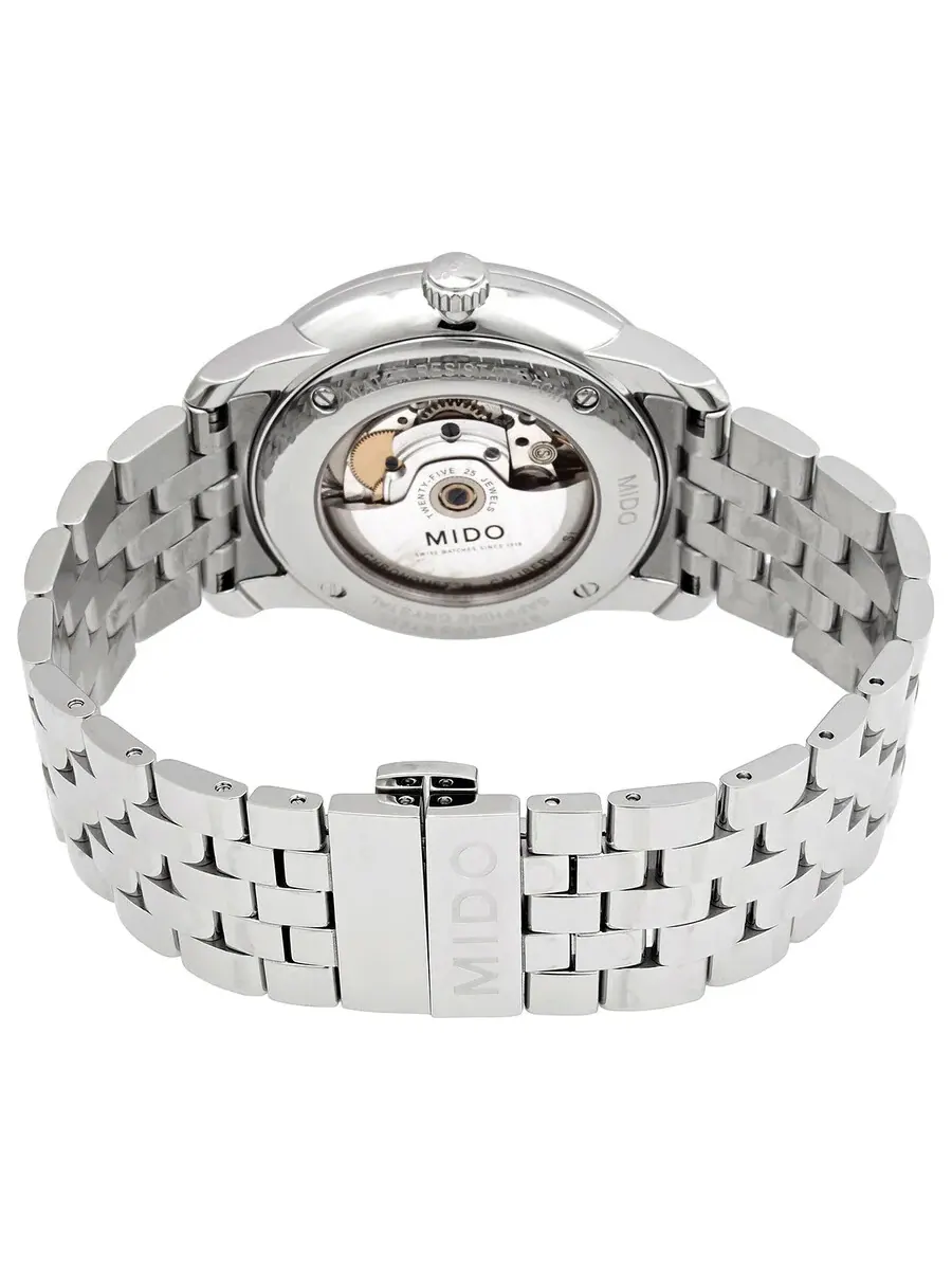Мужские автоматические часы Mido Baroncelli с белым циферблатом, артикул M0376081101200 — изображение 3 из 3