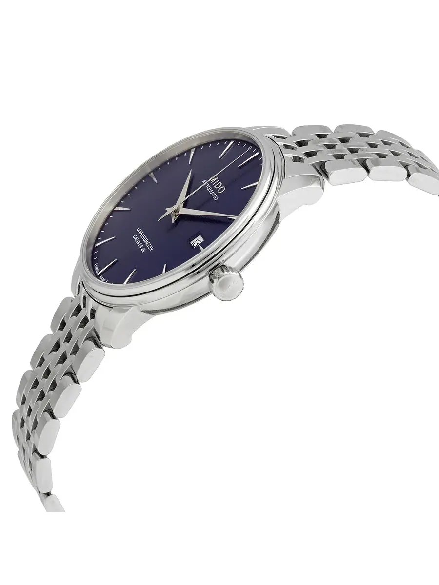 Мужские часы Mido Baroncelli Automatic с синим циферблатом M027.408.11.041.00 — изображение 2 из 3, оттенок серебряный
