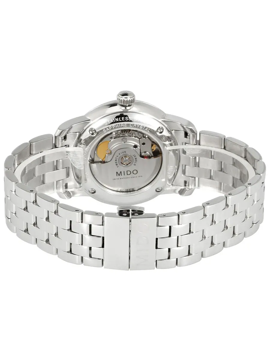 Мужские часы Mido Baroncelli Automatic с бриллиантами и родиевым циферблатом M86004671 — изображение 3 из 3
