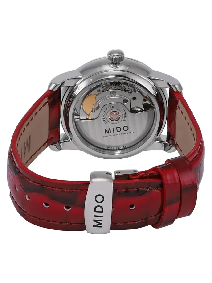 Женские часы Mido Baroncelli Automatic с белым перламутровым циферблатом и бриллиантами M0072071610600 — изображение 3 из 3