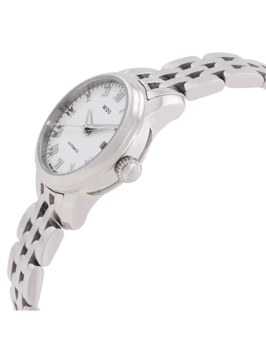 Женские часы Mido Baroncelli Automatic с белым циферблатом M0390071101300 — изображение 2 из 3, оттенок серебряный