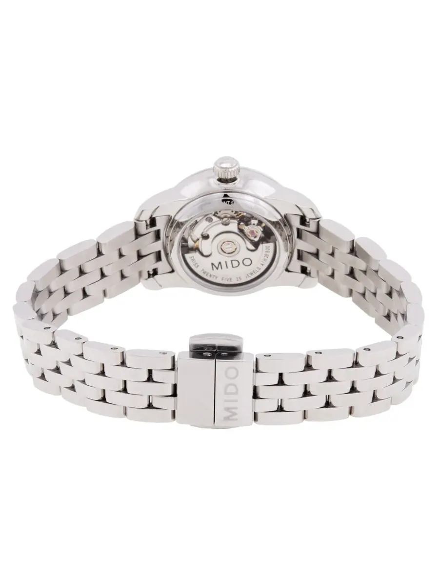 Женские часы Mido Baroncelli Automatic с белым циферблатом M0390071101300 — изображение 3 из 3, оттенок серебряный
