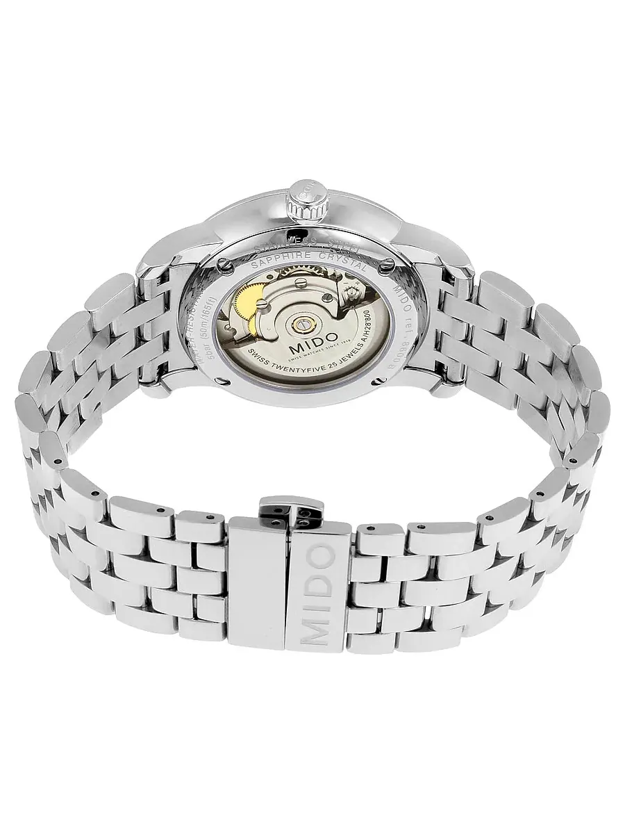 Мужские часы Mido Baroncelli Automatic с белым циферблатом M86004261 — изображение 3 из 3, оттенок серебряный