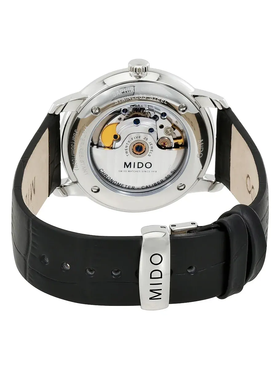 Мужские часы Mido Baroncelli SI Automatic с белым циферблатом M027.408.16.018.00 — изображение 3 из 3, оттенок серебряный