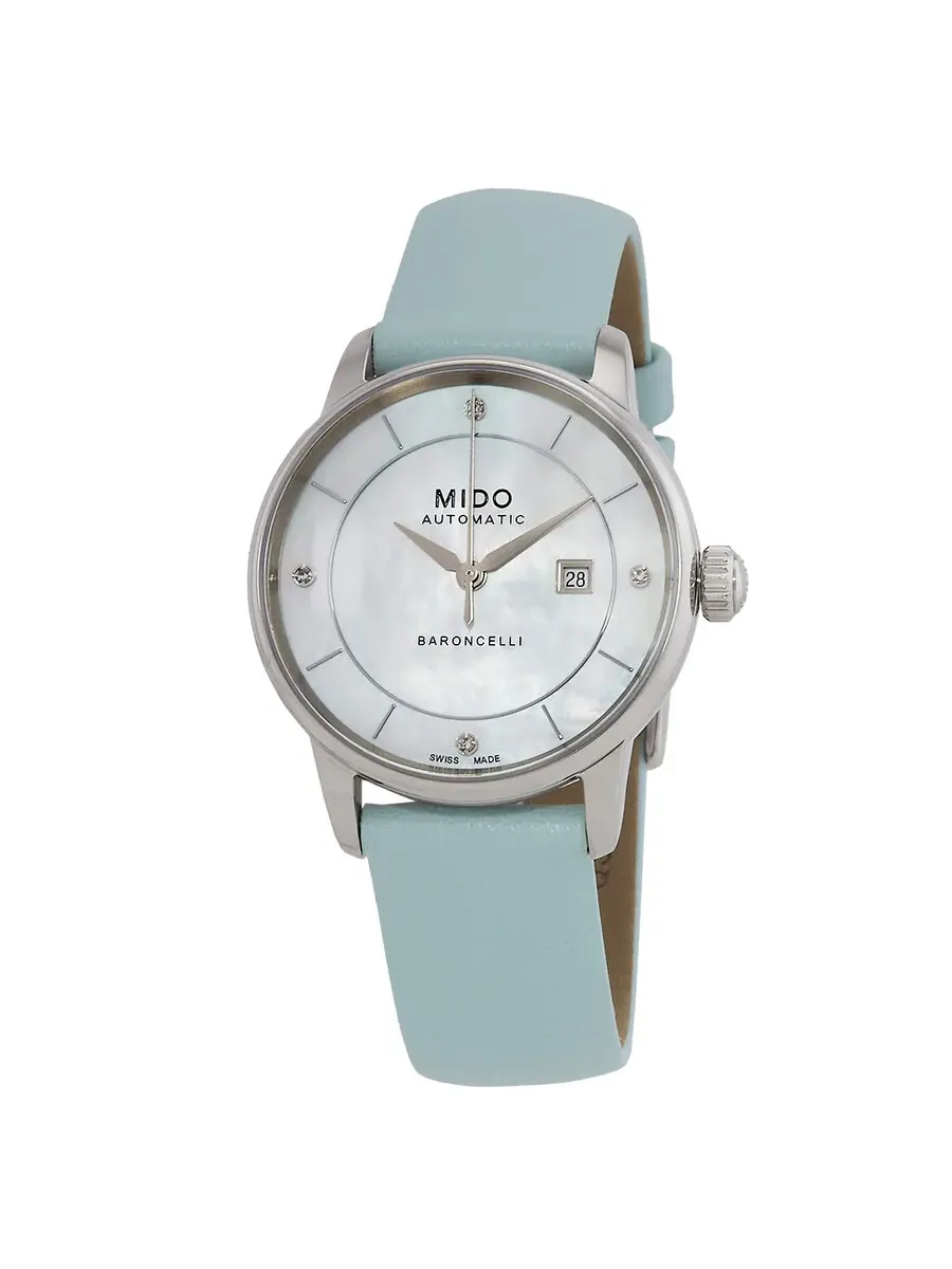 Часы Mido Baroncelli Signature Lady Colours Automatic с перламутровым циферблатом M0372071610600