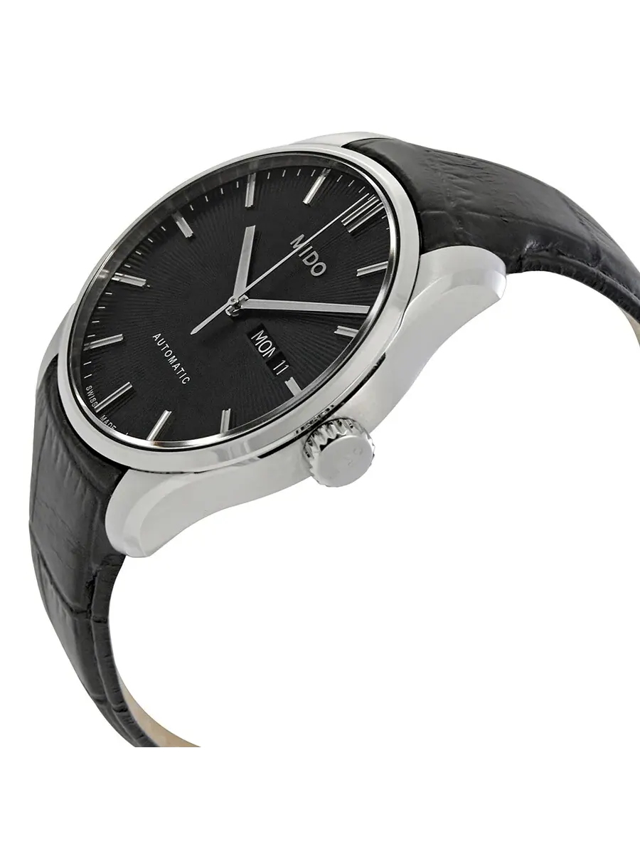 Мужские часы Mido Belluna II Automatic с черным циферблатом M0246301605100 — изображение 2 из 3, оттенок серебряный