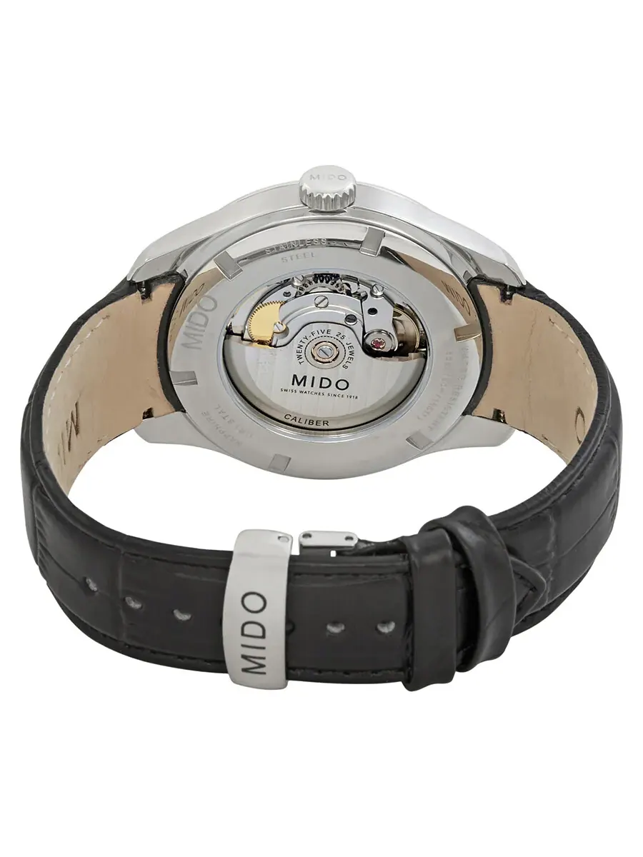 Мужские часы Mido Belluna II Automatic с черным циферблатом M0246301605100 — изображение 3 из 3, оттенок серебряный
