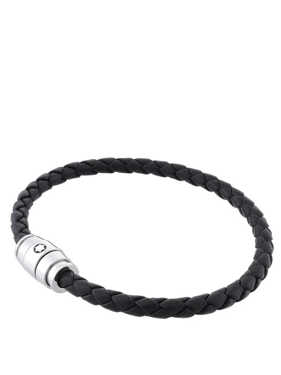 Браслет Montblanc из черной плетеной кожи — изображение 2 из 4, оттенок черный