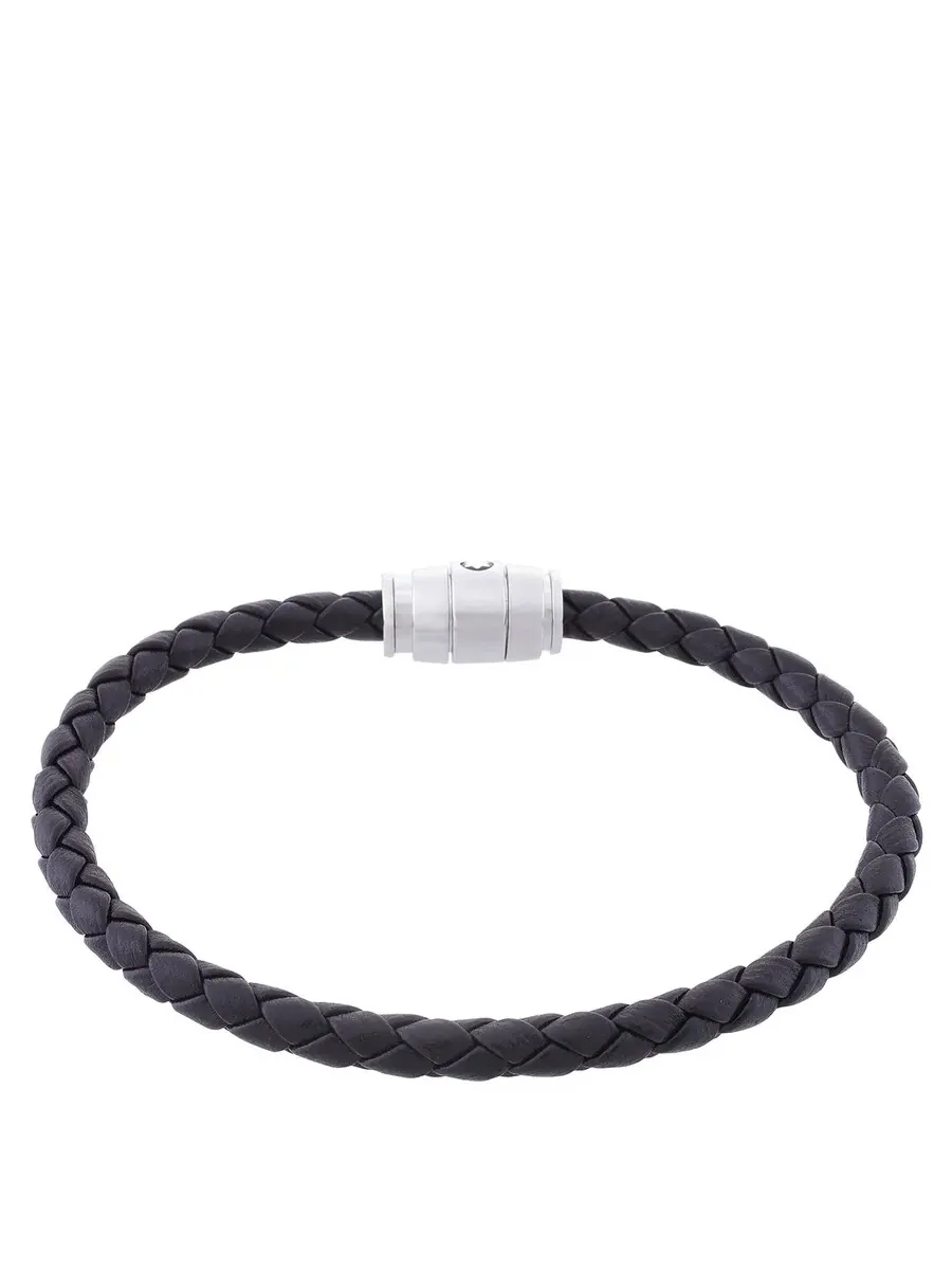Браслет Montblanc из черной плетеной кожи — изображение 3 из 4, оттенок черный
