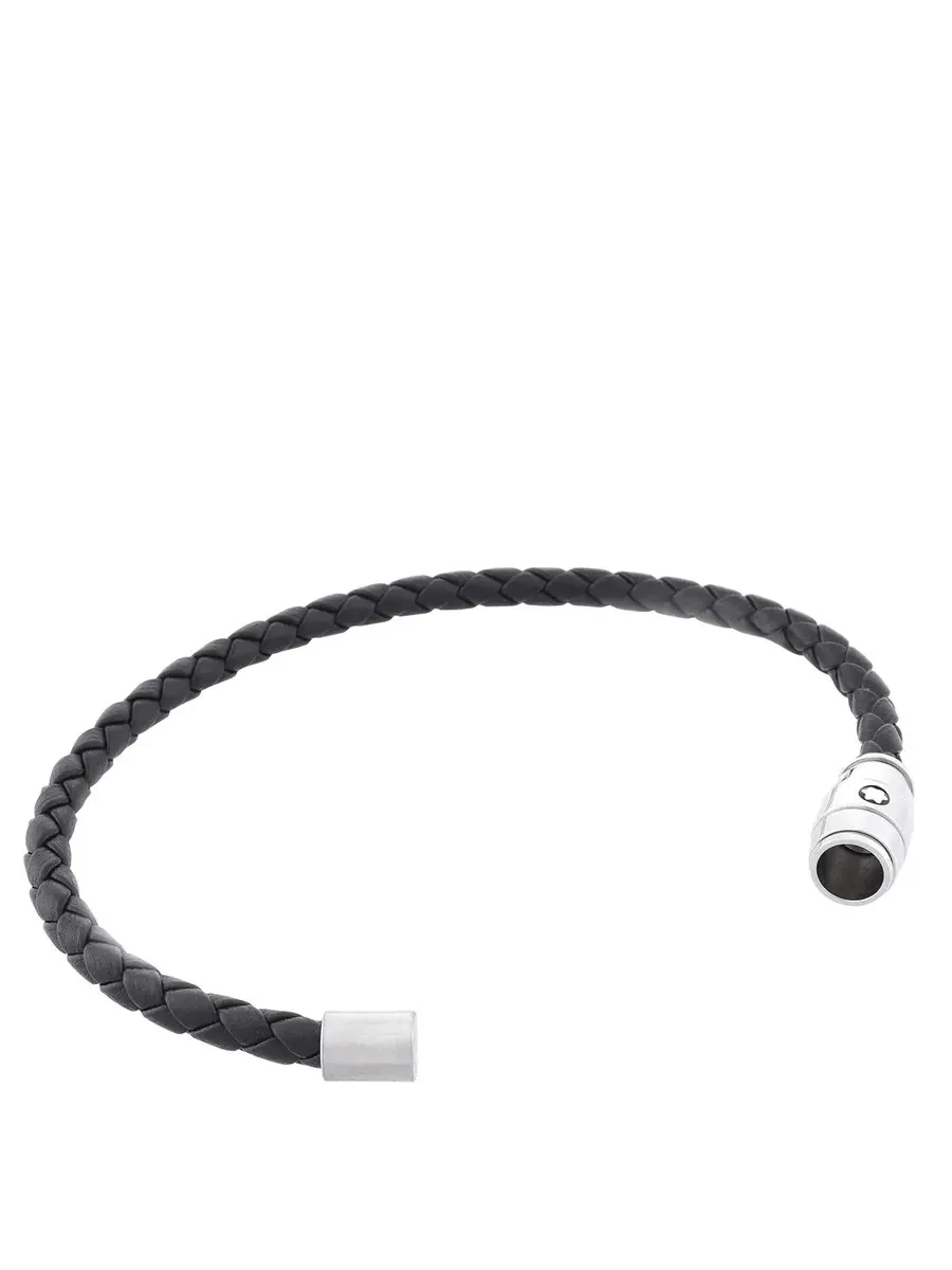 Браслет Montblanc из черной плетеной кожи — изображение 4 из 4, оттенок черный