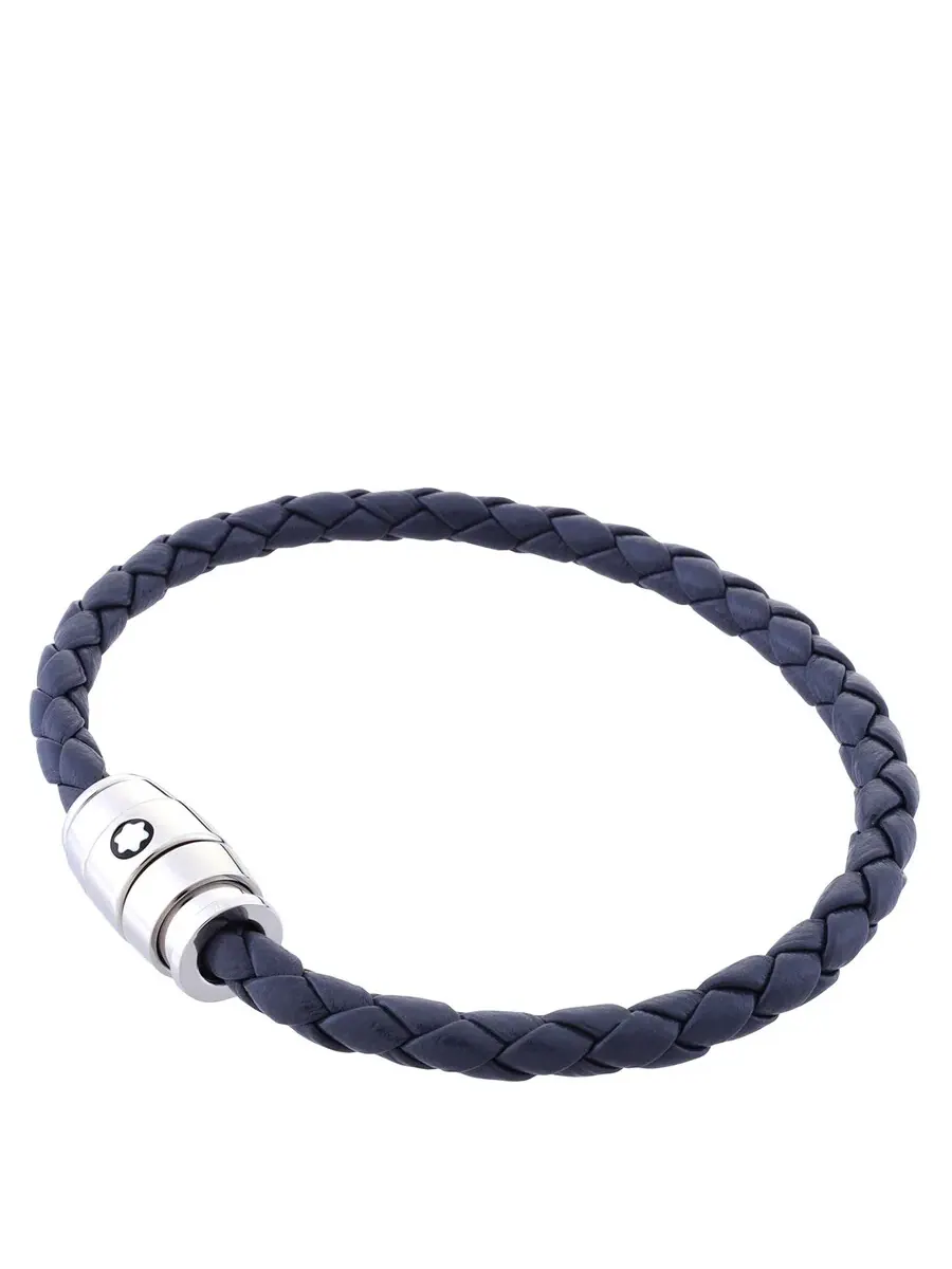 Браслет Montblanc из синей плетеной кожи — изображение 2 из 4, оттенок синий