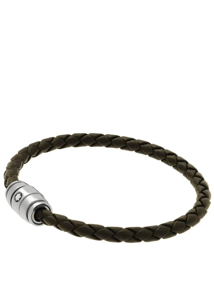 Браслет Montblanc Khaki из плетеной кожи — изображение 2 из 3, оттенок хаки
