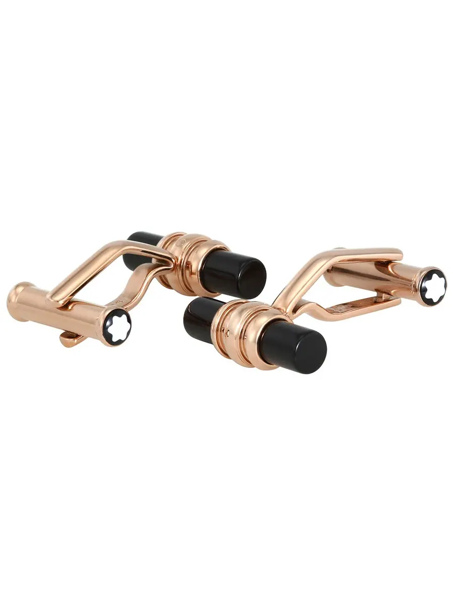 Запонки Montblanc Meisterstuck с позолотой и ониксом 113395 — изображение 2 из 3