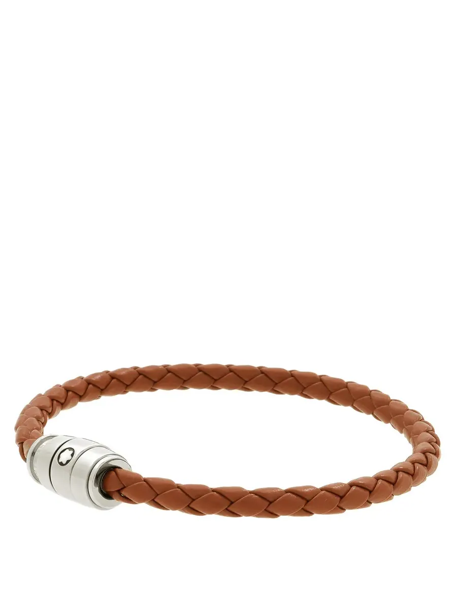 Кожаный браслет Montblanc Meisterstuck Steel & Rust — изображение 2 из 4, оттенок красный