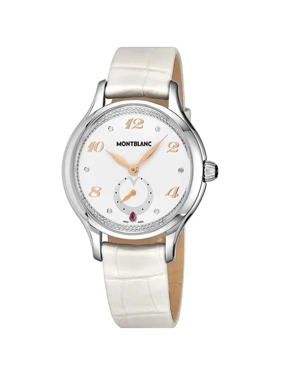 Женские часы MontBlanc Princess Grace De Monaco с кварцевым механизмом и белым циферблатом, модель 106499