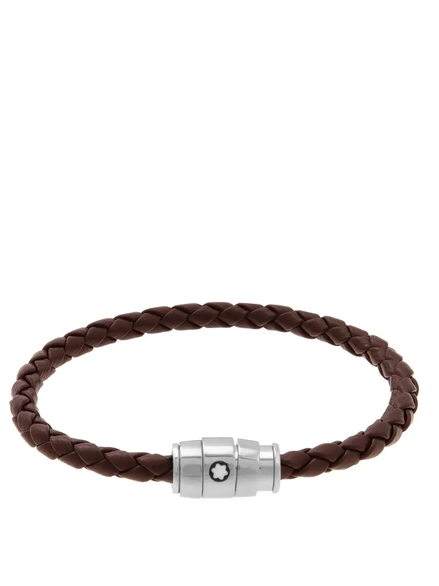 Мягкий кожаный плетеный браслет Montblanc