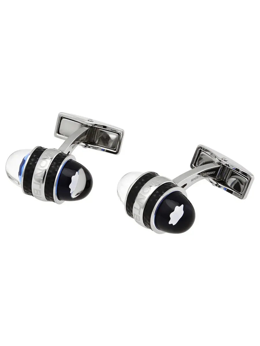 Запонки Montblanc Starwalker Steel Silver/Blue, серебристый/синий