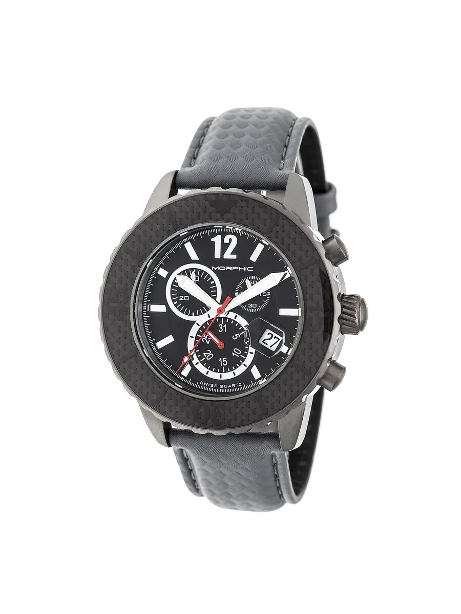 Мужские часы Morphic M51 Series Chronograph с черным циферблатом 5106
