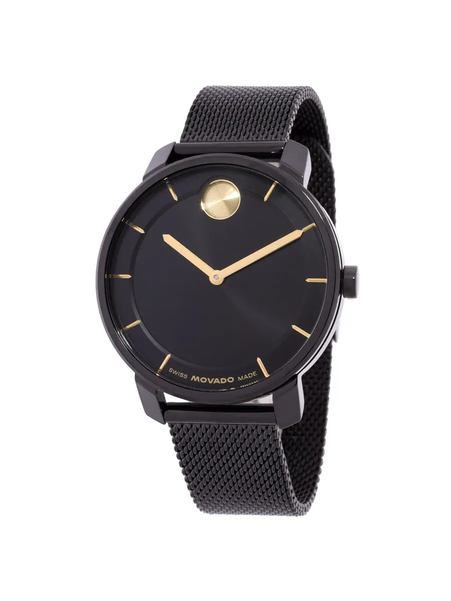 Женские часы Movado Bold Access с кварцевым механизмом и черным циферблатом 3600923 — черный