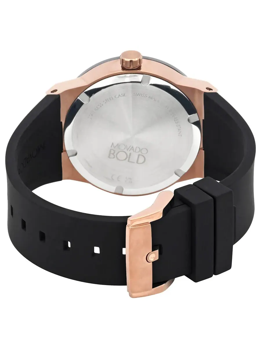Мужские часы Movado Bold Fusion с кварцевым механизмом и черным циферблатом 3600851 — изображение 3 из 3, оттенок черный