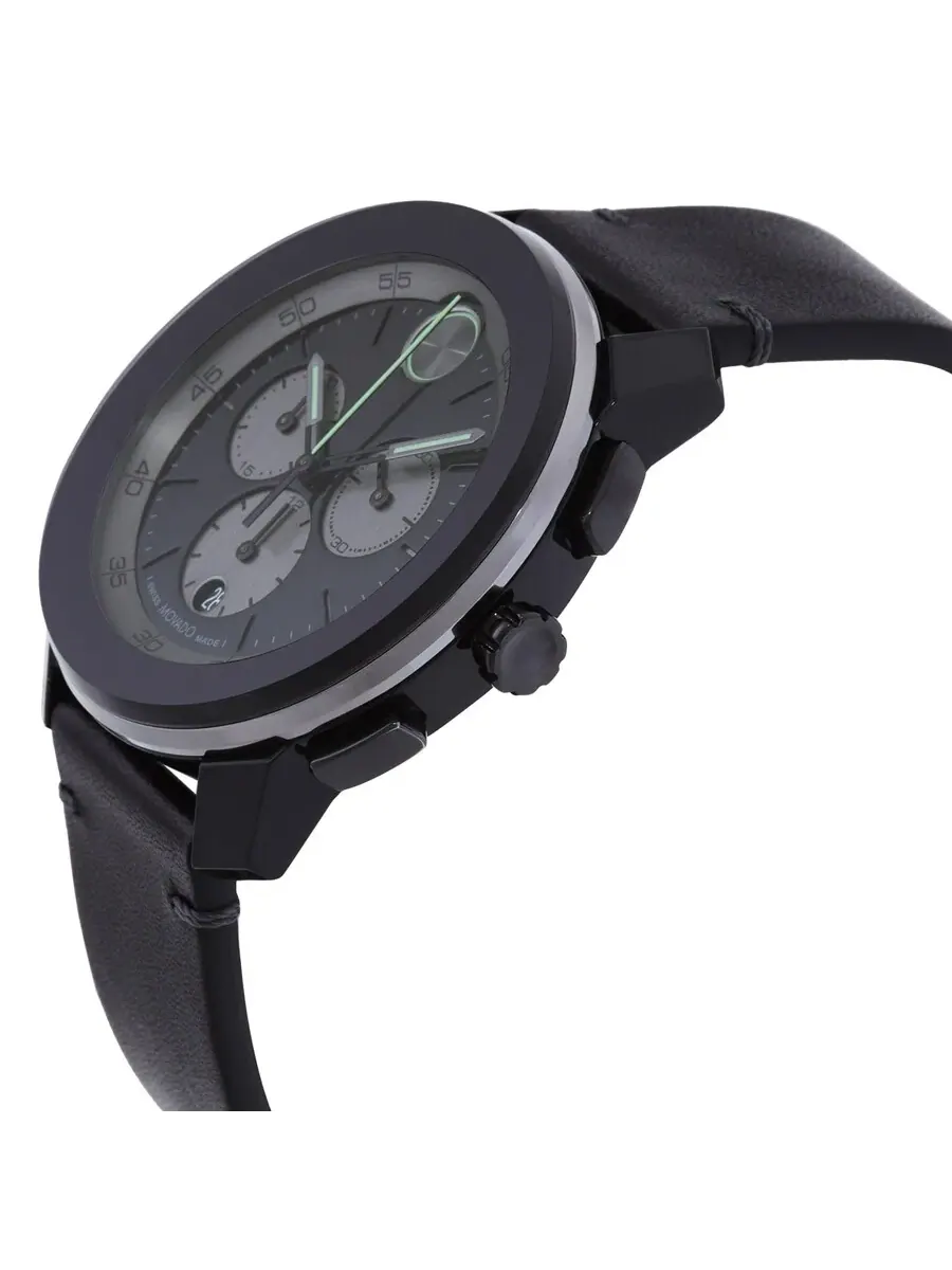 Мужские часы Movado Bold TR90 с хронографом, кварцевые, черный циферблат, модель 3601092 — изображение 2 из 3
