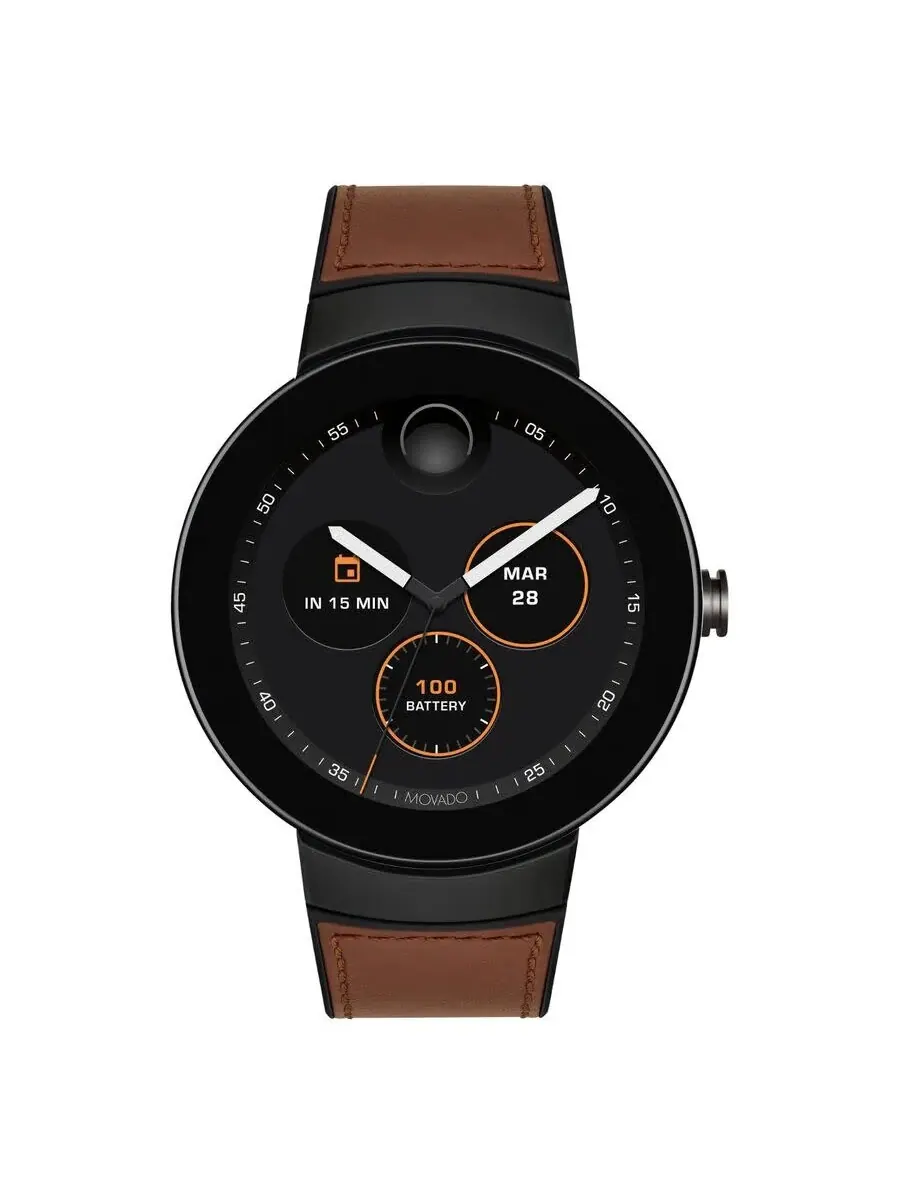 Унисекс-часы Movado Connect с черным циферблатом 3660019