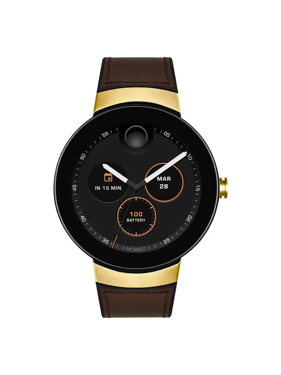 Унисекс-часы Movado Connect с черным циферблатом 3660021