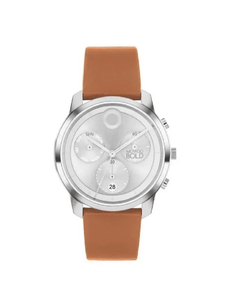 Мужские часы Movado Trend Element Chronograph Quartz с серебристым циферблатом 3601028