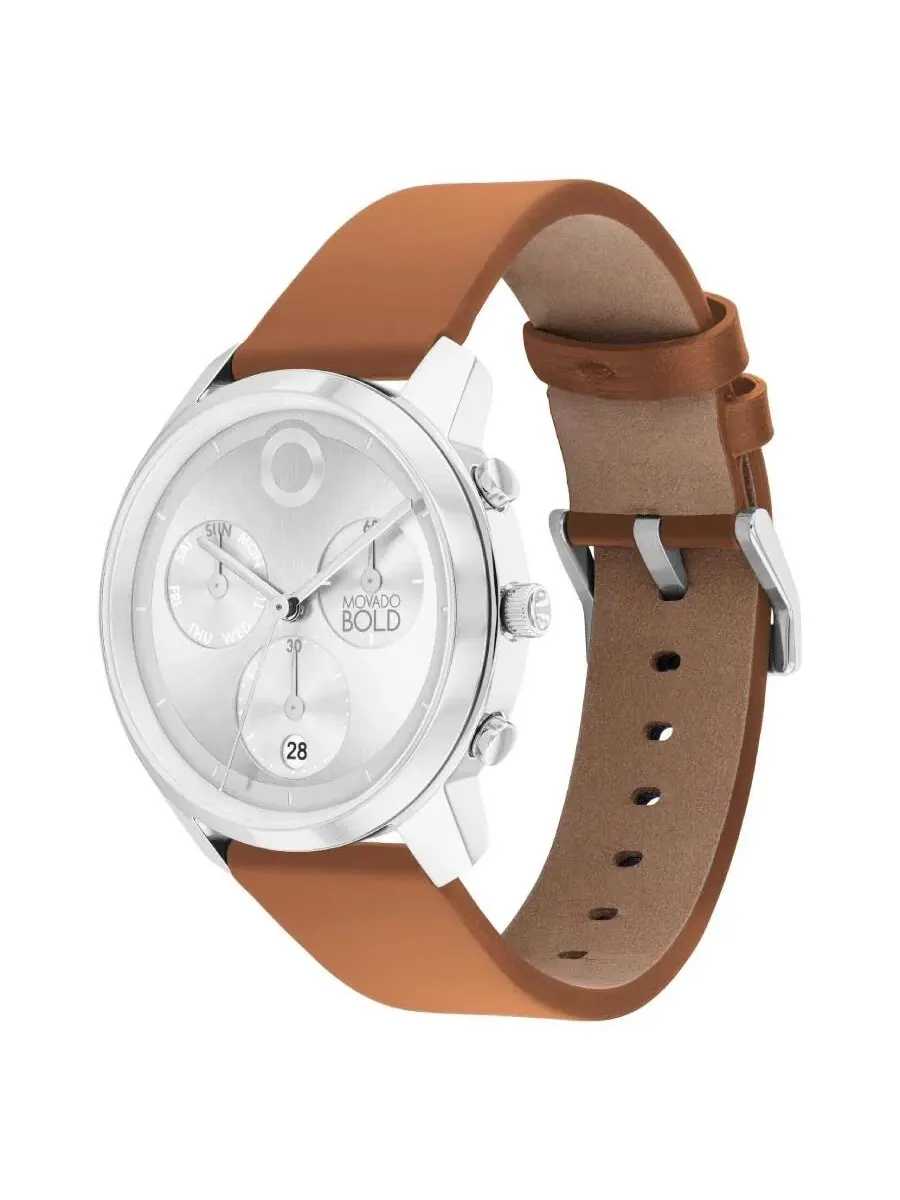 Мужские часы Movado Trend Element Chronograph Quartz с серебристым циферблатом 3601028 — изображение 2 из 2
