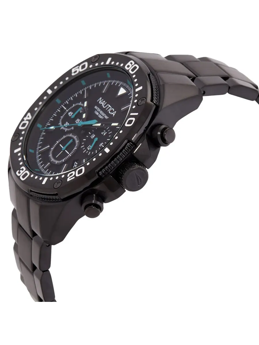 Мужские часы Nautica NCT Blue Sail с хронографом, кварцевые, черный циферблат NAPBSF408 — изображение 2 из 3