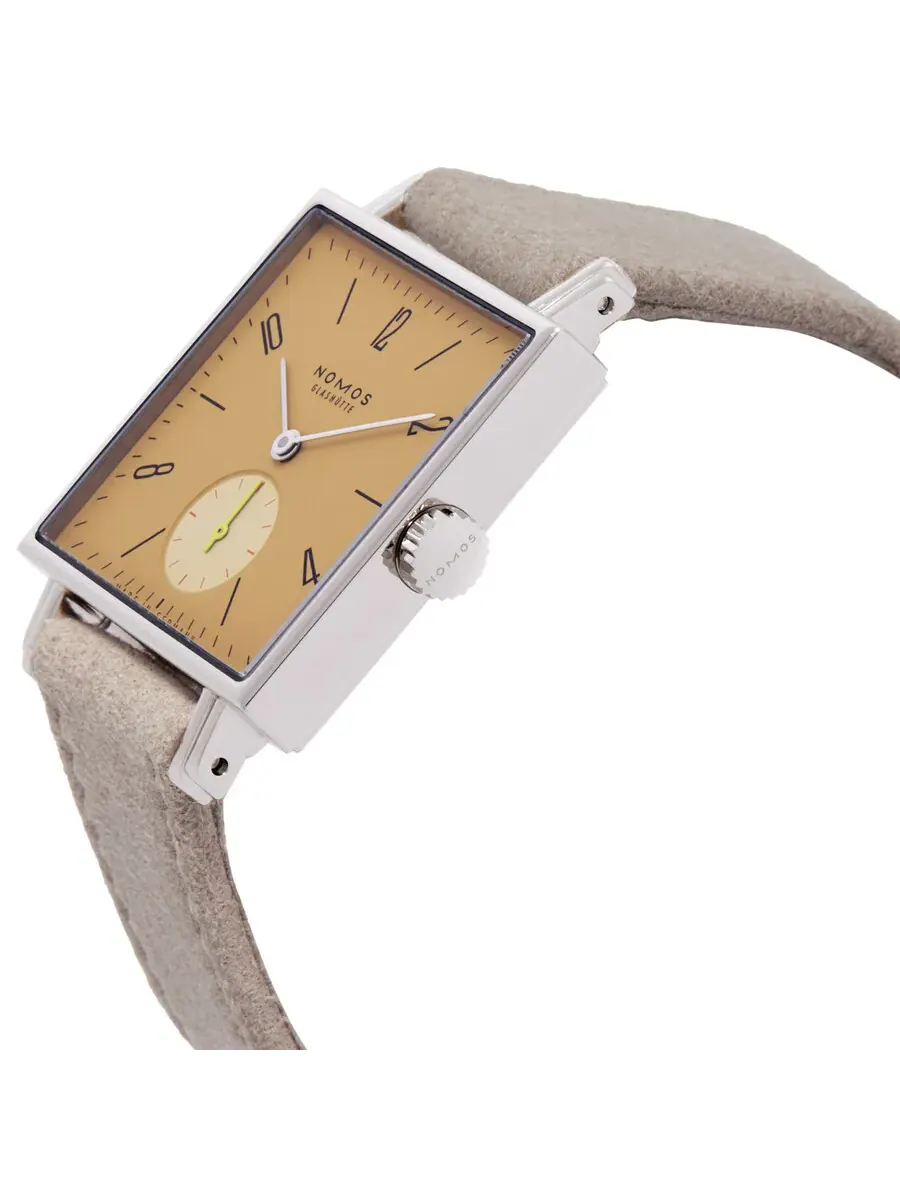 Часы Nomos Tetra Ochra с ручным заводом, охристо-желтый циферблат 437 — изображение 2 из 3, оттенок серебряный