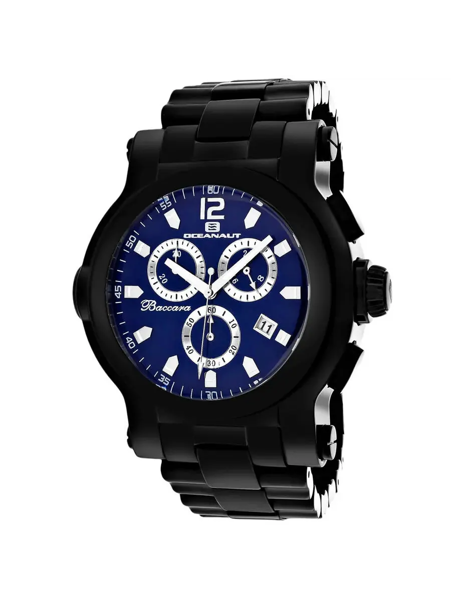 Мужские часы Oceanaut Baccara XL с синим циферблатом OC0829 — черный