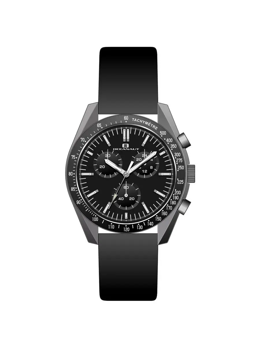 Мужские часы Oceanaut Orbit Chronograph Quartz с черным циферблатом OC7580