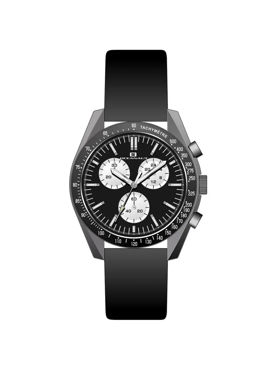 Мужские часы Oceanaut Orbit Chronograph Quartz с черным циферблатом OC7581