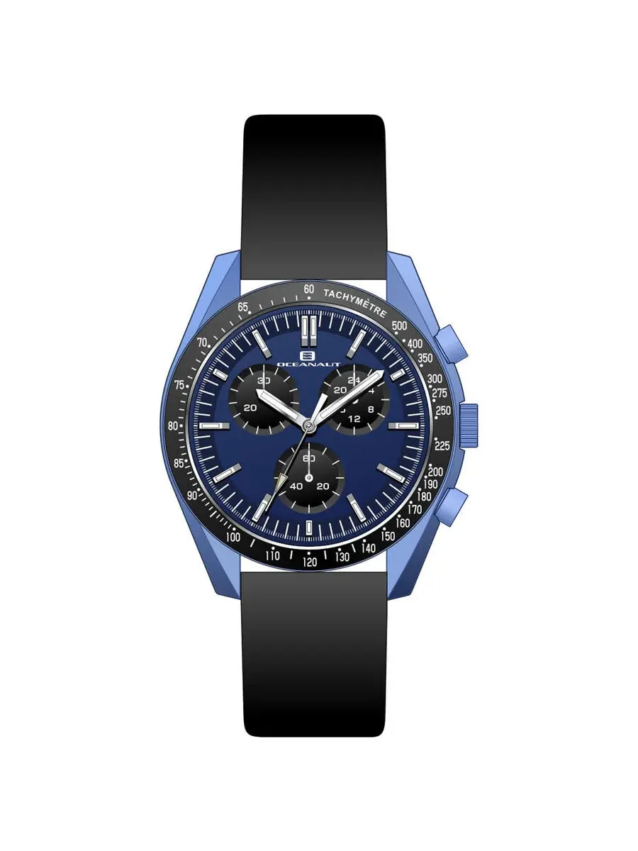 Мужские кварцевые часы Oceanaut Orbit Chronograph с синим циферблатом OC7583