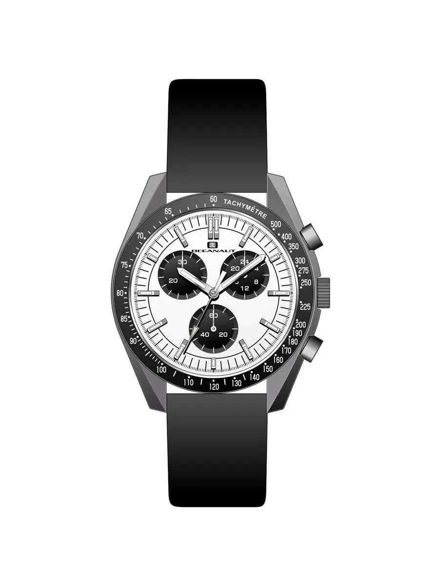 Мужские кварцевые часы Oceanaut Orbit Chronograph с белым циферблатом OC7582