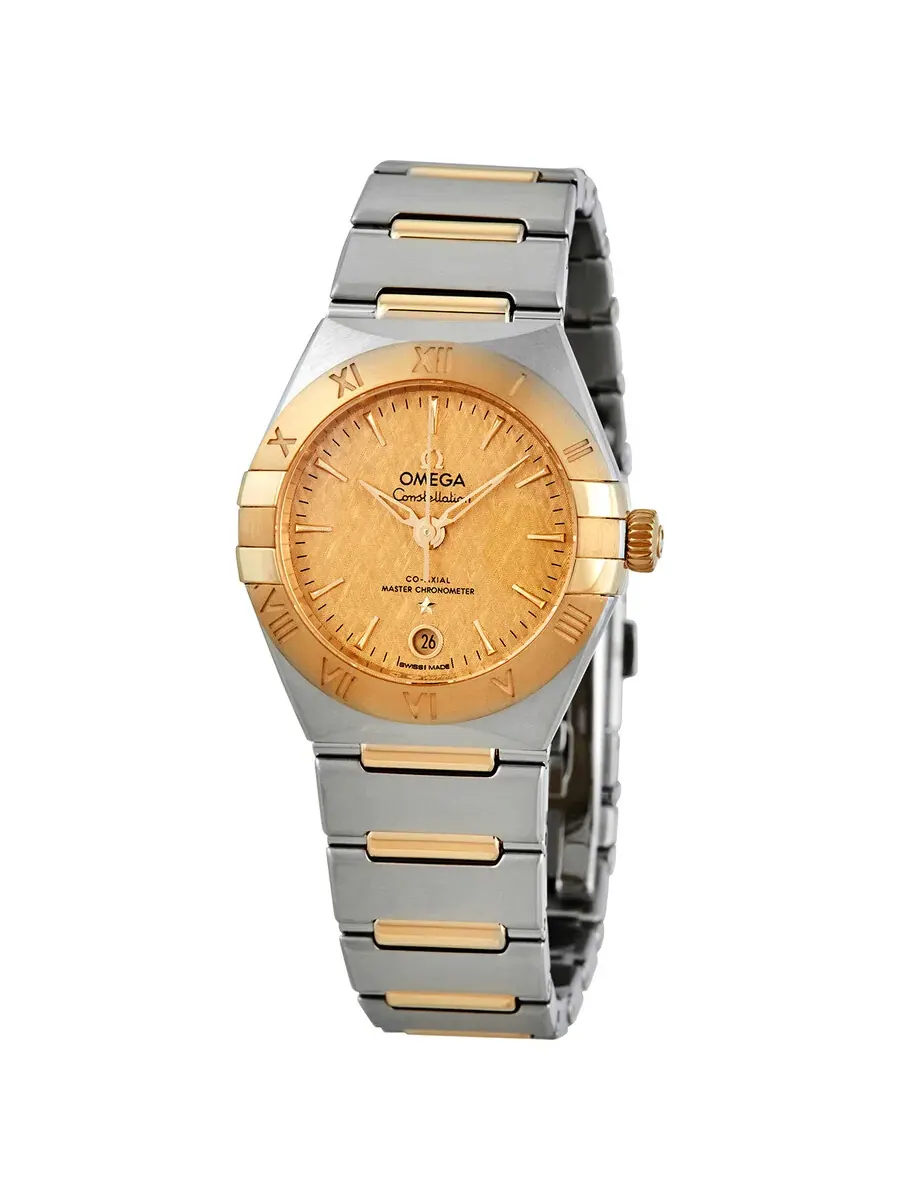 Женские часы Omega Constellation Automatic с шампаневым циферблатом 131.20.29.20.08.001 — коричневый